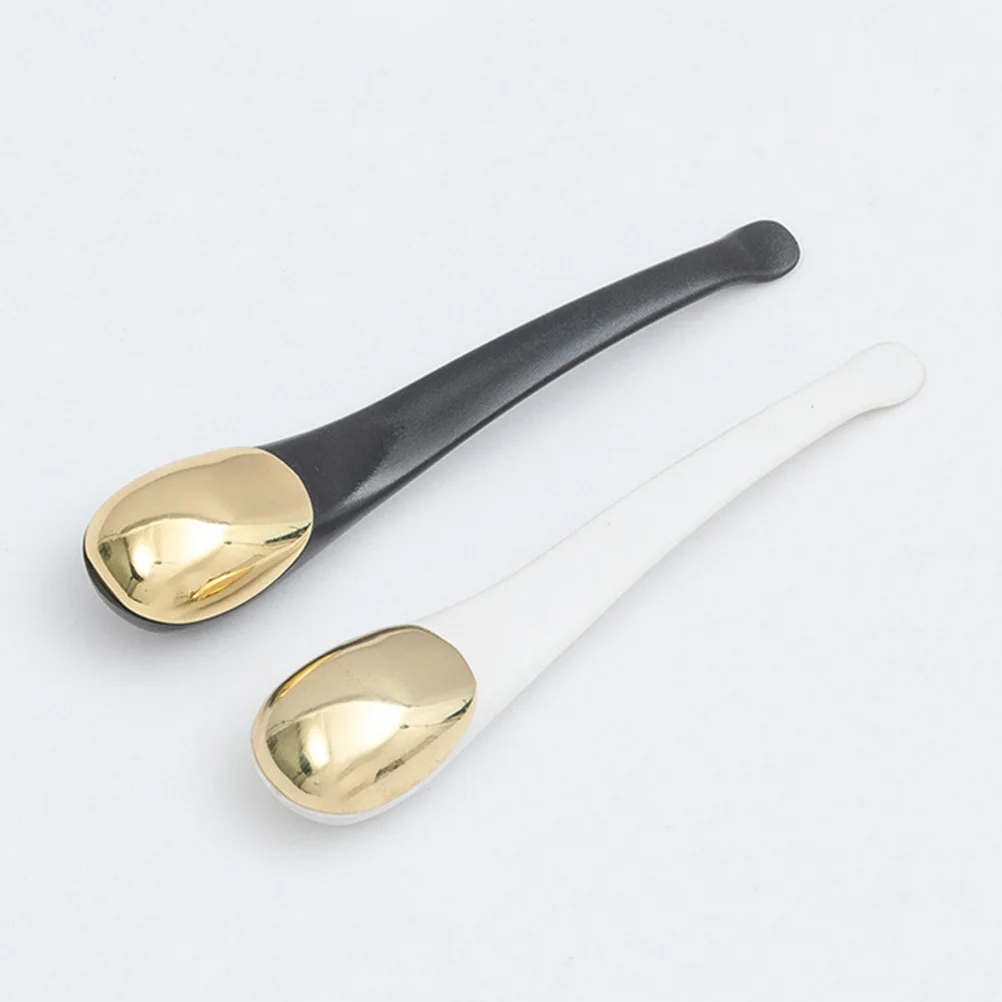 2 قطعة ملاعق كريم عين معدنية قناع الوجه المجارف ماكياج العناية بالبشرة أداة تدليك العين ملعقة تجميل ماكياج العرض #5