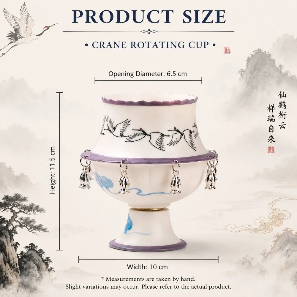 Gifts Ceramic Rotating The Flying Bird Cup Underglaze Style With Bells Hand Painted Cup Table Decor Tea Cup Tea Lovers