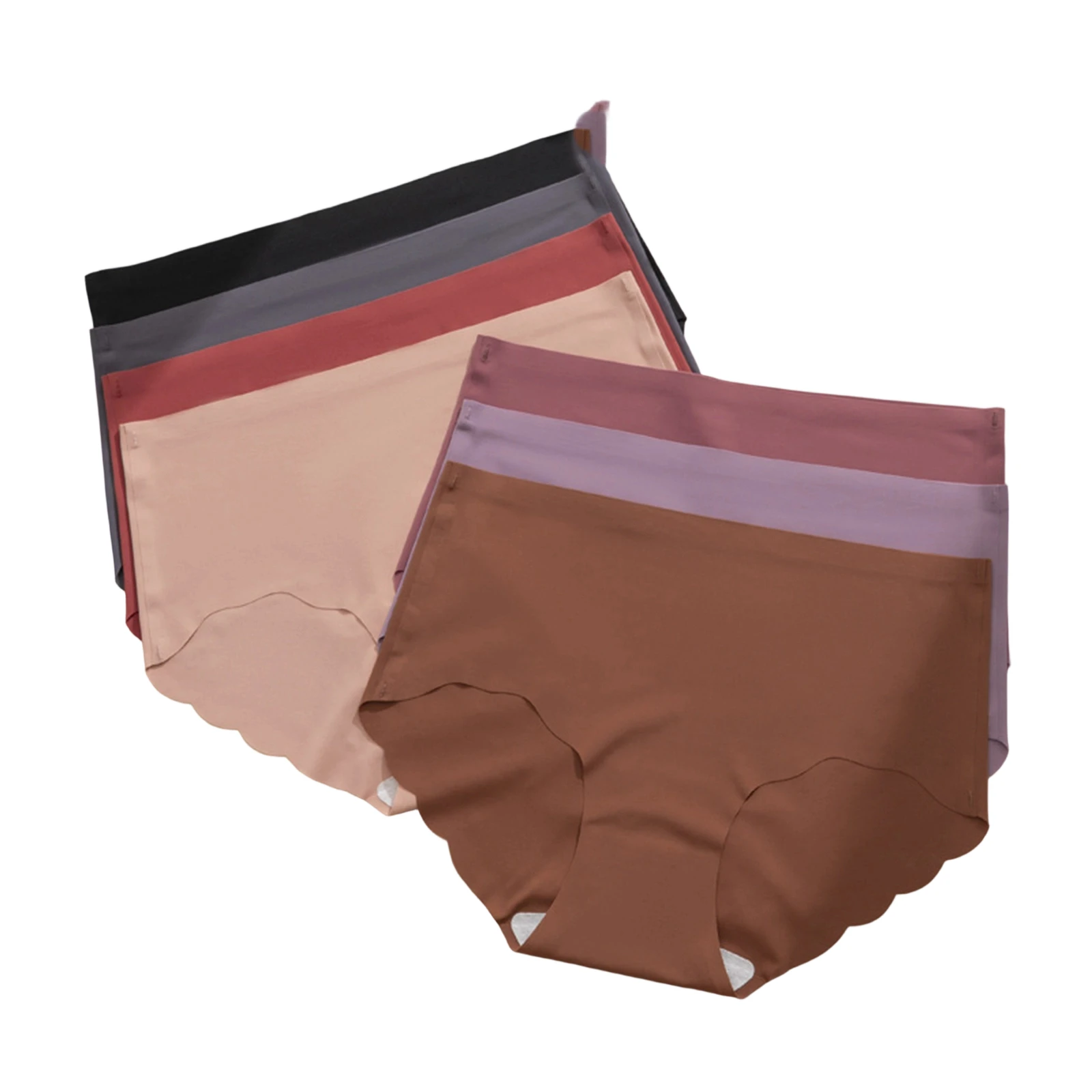 Ice Silk Seamless Absorbent Leak Proof Lengthened Menstrual Panties Underwear Mid-Rise Seamless Menstrual Period Panties
