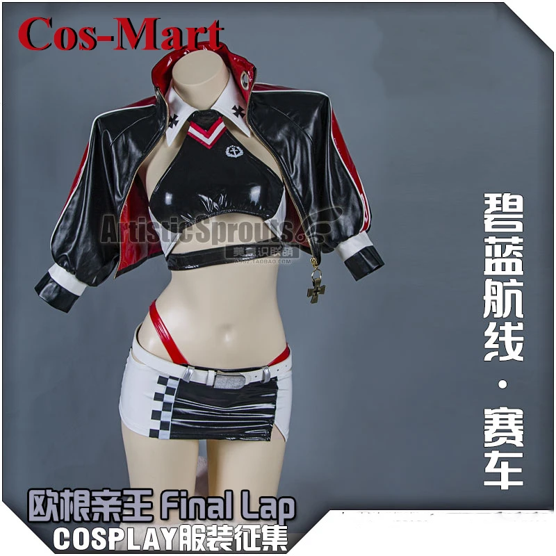 

Cos-Mart Hot Game Azur Lane Prinz Eugen Cosplay Costume Gorgeous Motorcycle Racing Uniforms Activity Party Role Play Clothing