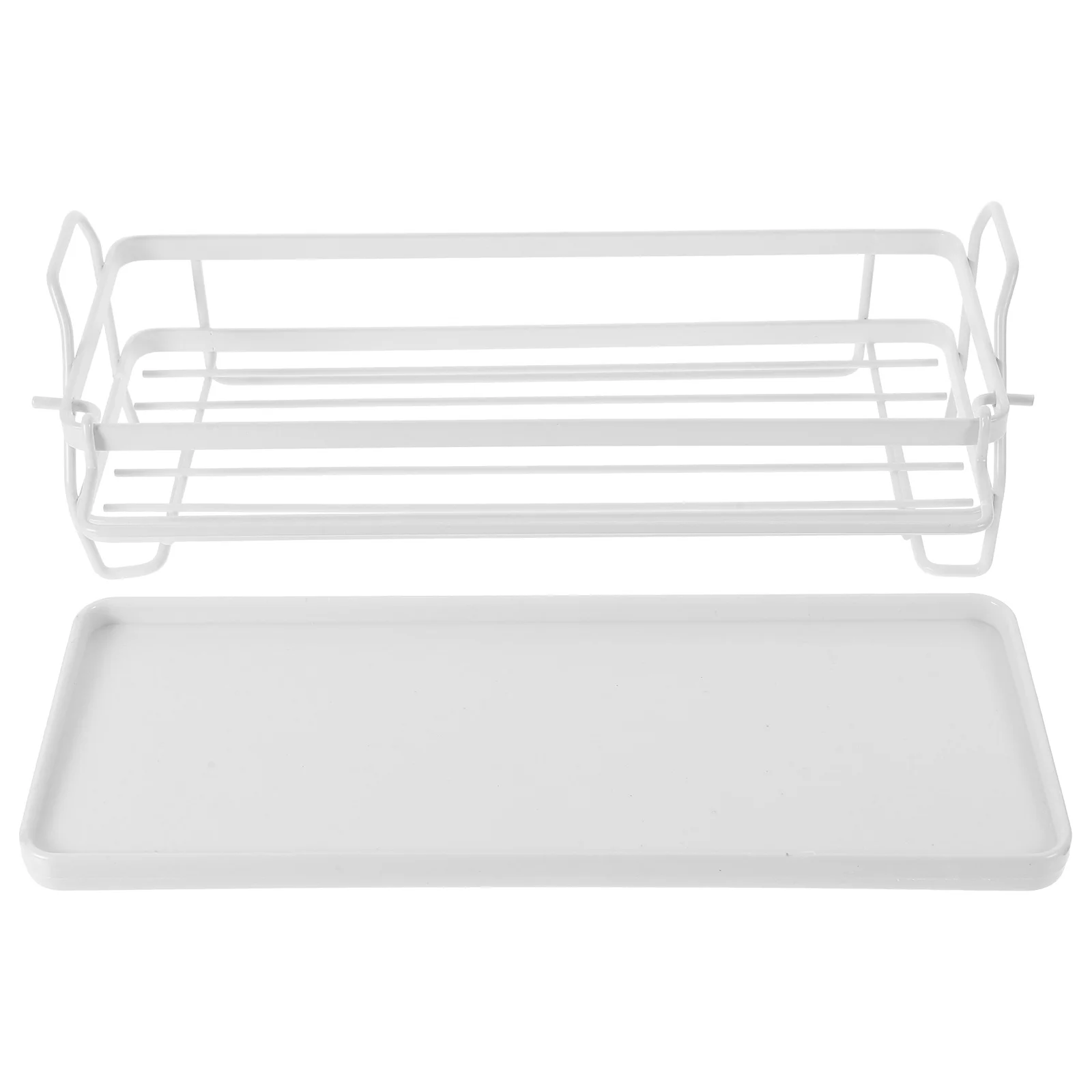 

Wall Mount Spice Rack No Drilling Stainless Steel Kitchen Storage Organizer Large Capacity Wall Hanging Shelf Drain Basket