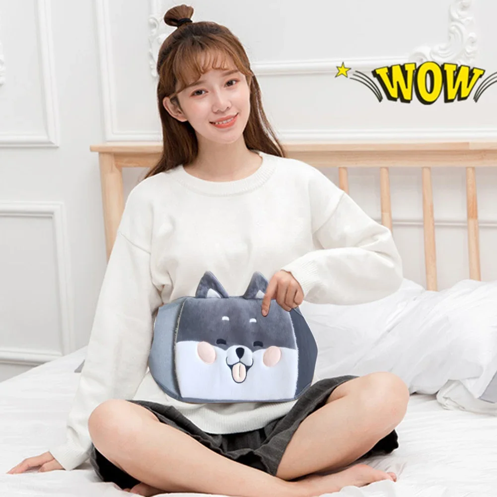 Cartoon Hot Water Bottle Cover Warm Plush Pouch Hot-water Bag Covers Waist Belt 1000ml Water Bottle Universal Warm Bag Cover