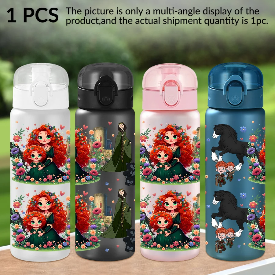 

1Pc Disney Brave Dark Horse 26oz plastic water bottle with pattern outdoor sports water cup birthday/homecoming gift.