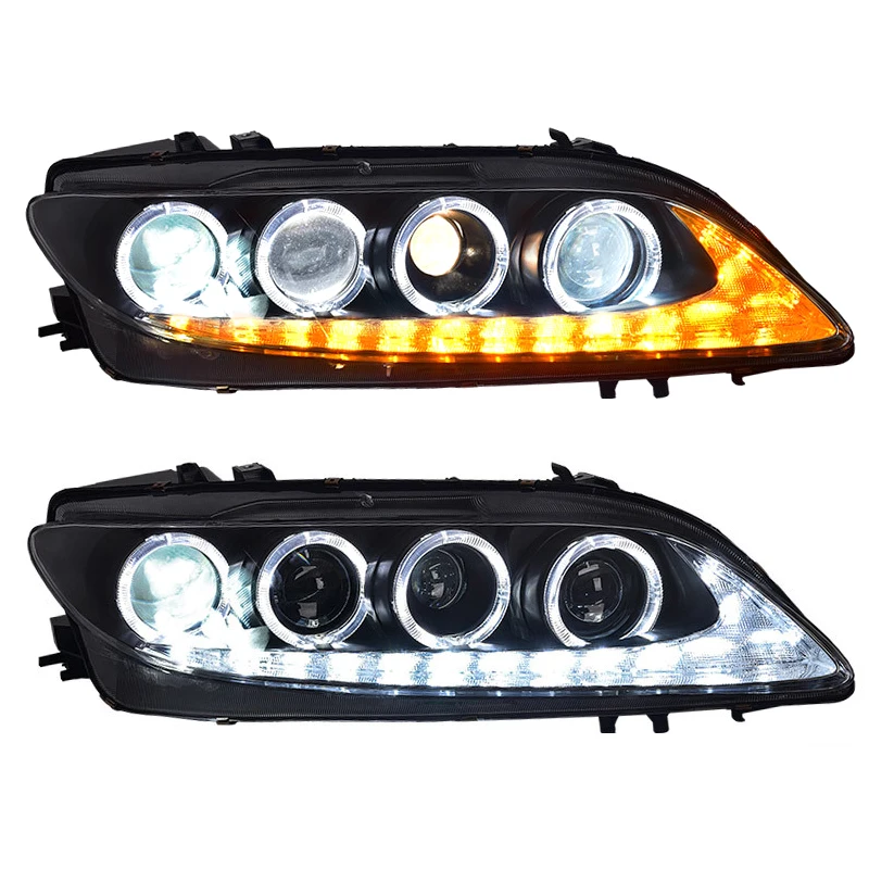 Suitable for Mazda 6 headlight assembly modification angel eye LED daytime running light lens xenon headlight