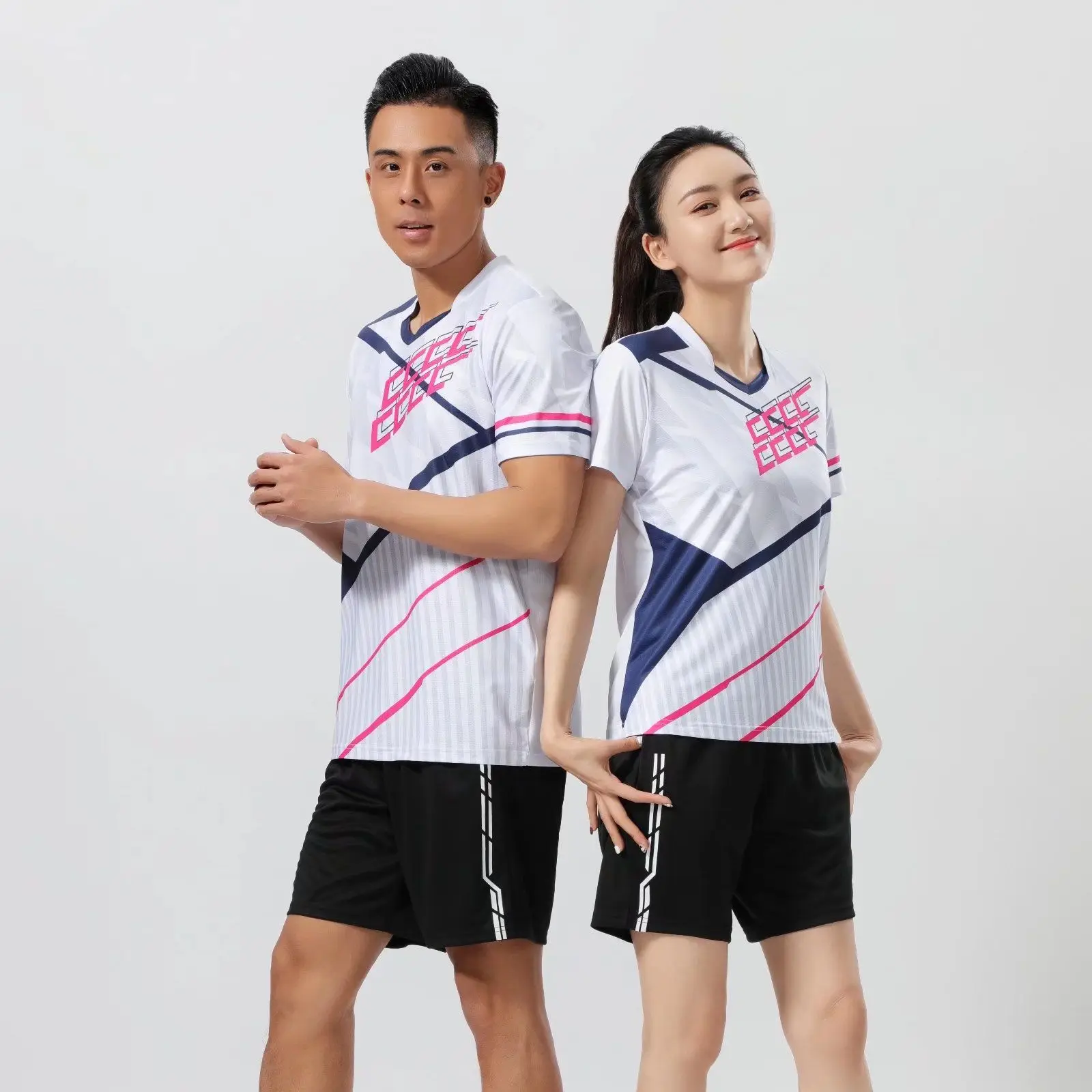 Badminton Suit Men's And Women's Quick-drying Competition Exercise Table Tennis Tennis Printing Competition Suit Custom
