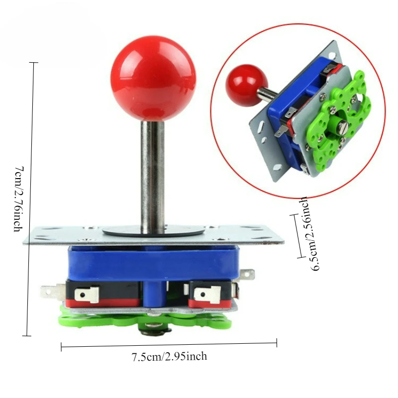 

Джойстик Sanwa Arcade с длинной ручкой для игровых автоматов Street Fighter, запчасти для монетоприемных игр