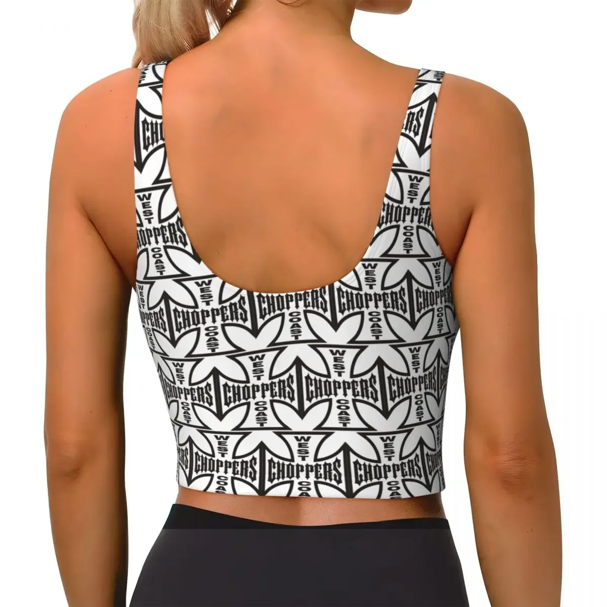 Custom The West CHoPPerS CoaSt Motorcycles Factory Merch Women Sports Bra High Impact Vest Gym Workout Yoga Crop Tank Tops