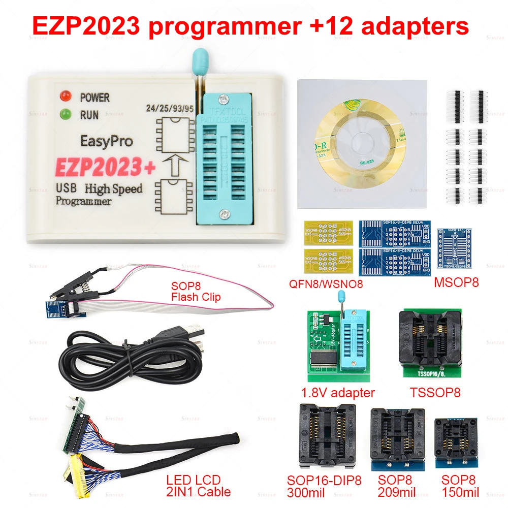 Original EZP2023 High-speed USB SPI Programmer EZP 2023 Support 24 25 93 95 EEPROM 25 Flash BIOS Chip Better Than EZP2019