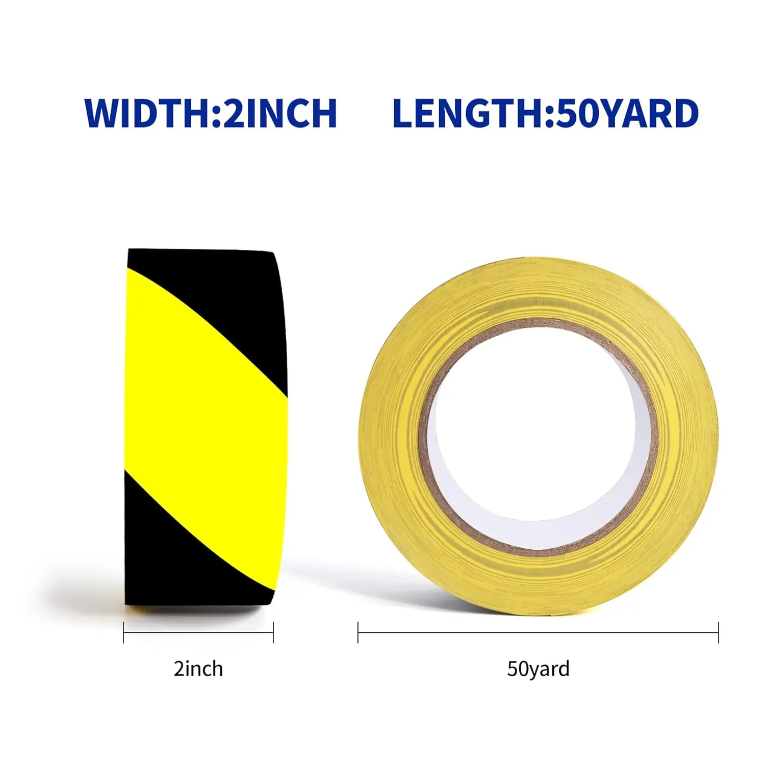 Black Yellow Safety Tape Floor Warning Hazard Warning Tape Marking Construction Sites Hazardous Areas Waterproof Caution Tape