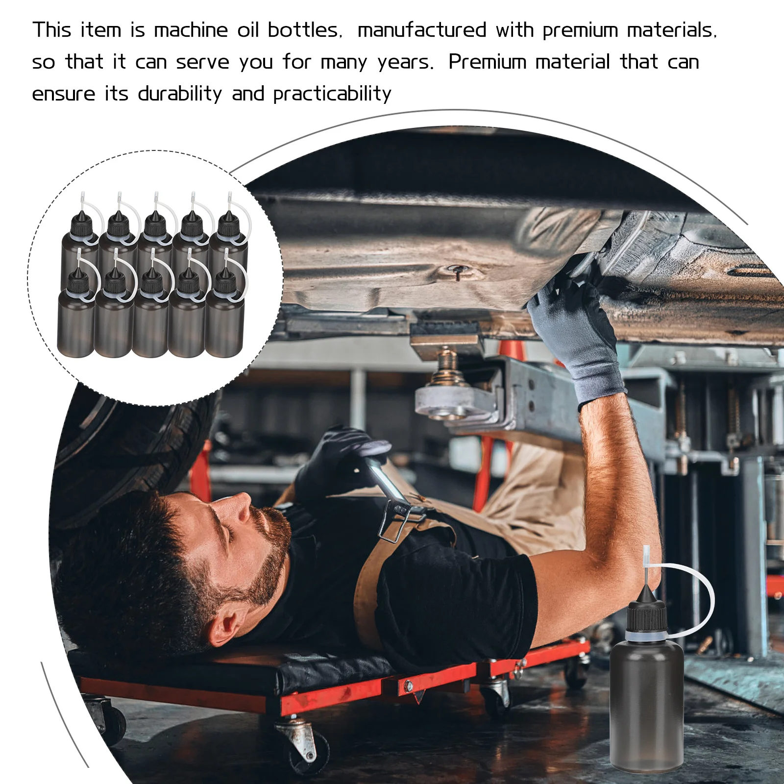 

20Pcs Pointed Nozzle Oil Bottles Plastic Squeeze Bottles for Sewing Machines Industrial Household Engine Oil Dispensing Tool