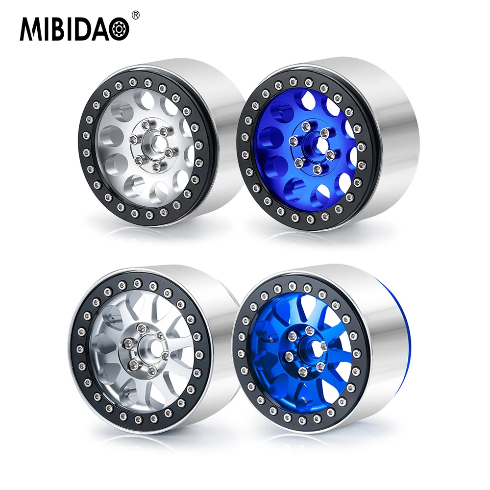 MIBIDAO 2.2 Inch Metal Beadlock Wheels Rim Hub For TRX4 SCX10 CC01 D90 1/10 Crawler Rc Car Spare Part Retrofit Accessories