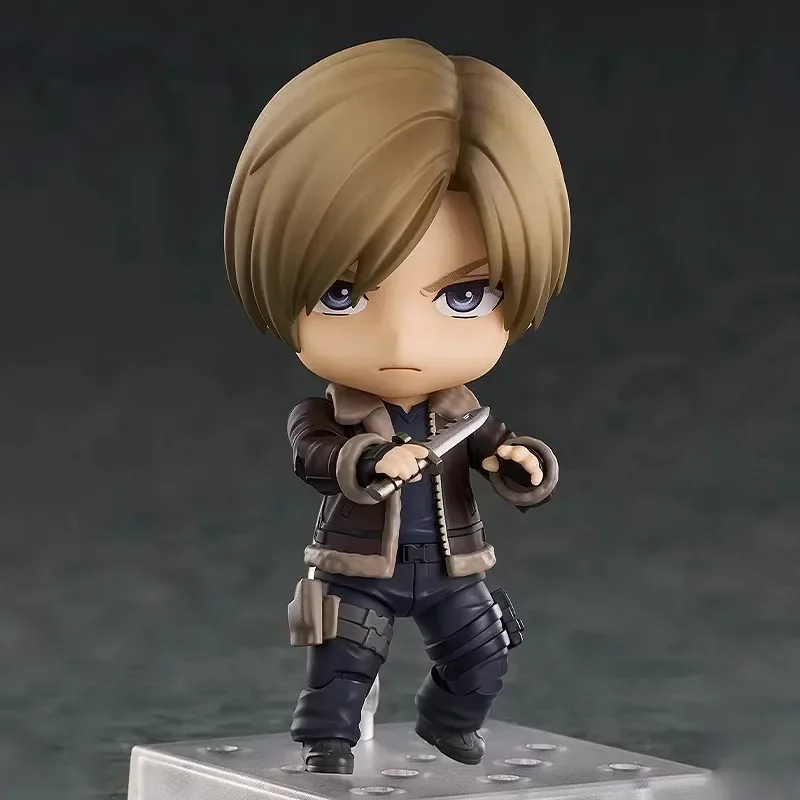 10cm leon s., leon s. Jesse Q Version Action Dolls, Resident Evil 4, Remake 2337, Anime Model Toy, Estatueta de ornamento, Brinquedos Jovens, Presente