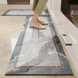 Modern Kitchen Carpet Absorvente Bath Mats Non-slip Area Tapetes para Varanda Porch Decor Capacho Fácil de limpar Tapetes de cozinha