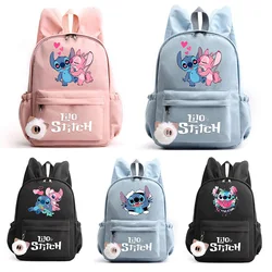 Disney Lilo Stitch Niedlicher Rucksack für Mädchen, Jungen, Studenten, Teenager, Rucksack, Damen, lässig, Schultaschen, Reisen, Hasenohren, Mochila