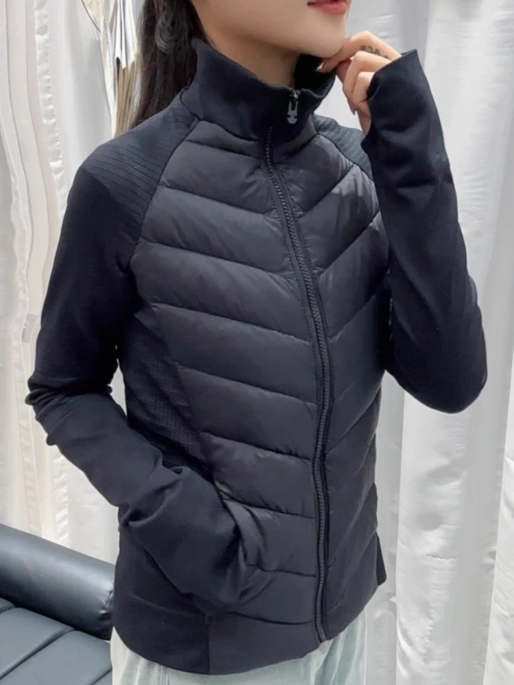 Light Thin Down Jacket Women 2025 New Design Windproof Warm White Duck Puffer Parkas Fall/Winter Yoga Running Outdoor Sport Coat