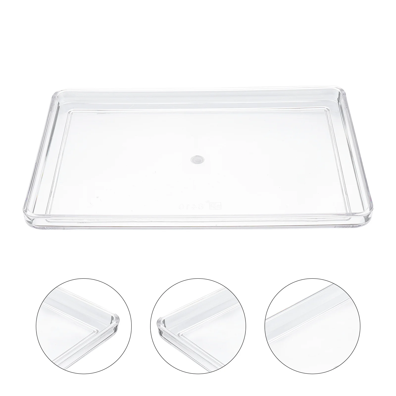 

1Pcs Acrylic Clear Bathroom Storage Tray Simple Versatile Towel Holder Multipurpose Fruit Container Household Serving Plate