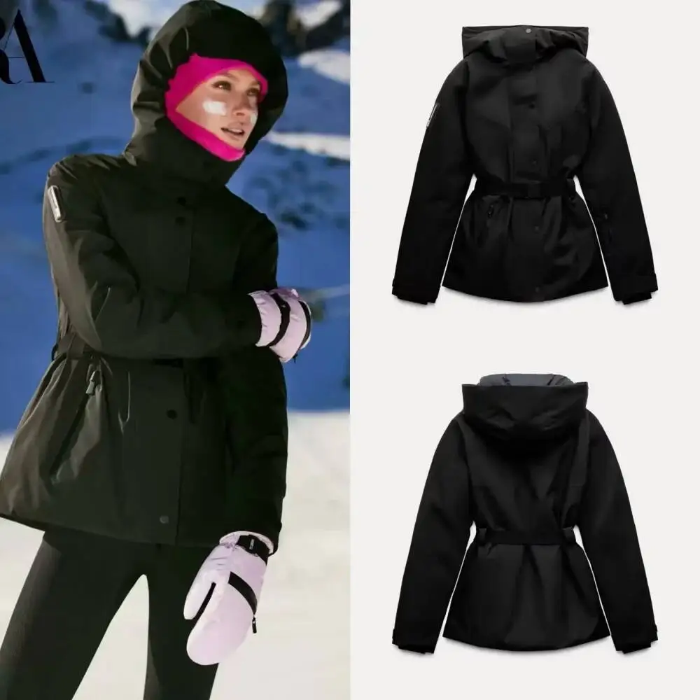 

Ski Series Hooded Simple Warm Cotton Jacket