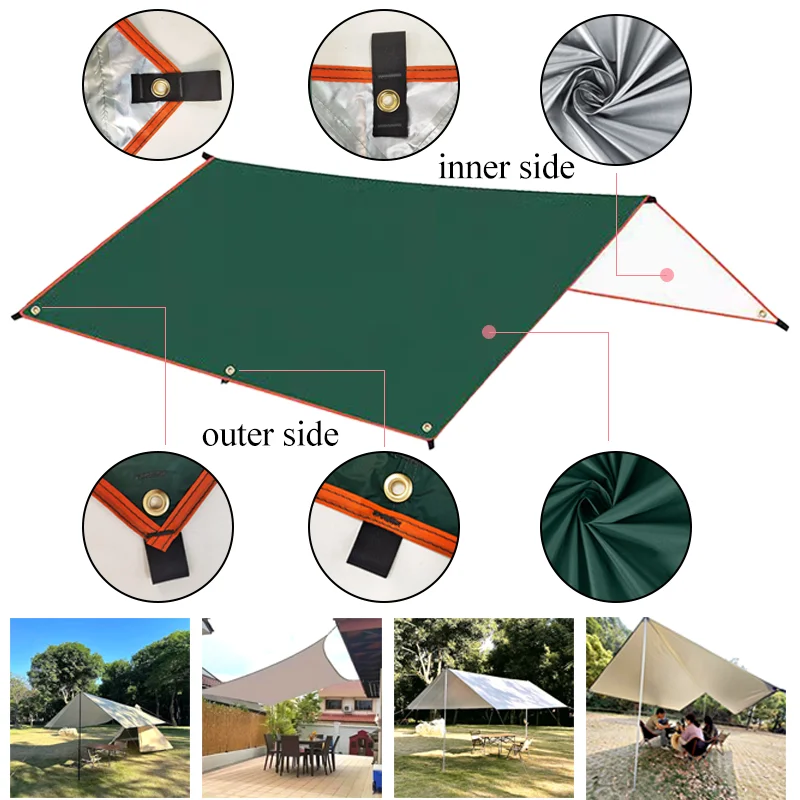 

Camping Tarp Waterproof Tent Tourist Awning Shade Garden Canopy Beach Sunshade Outdoor Ultralight Sun Shelter Hiking Backpacking