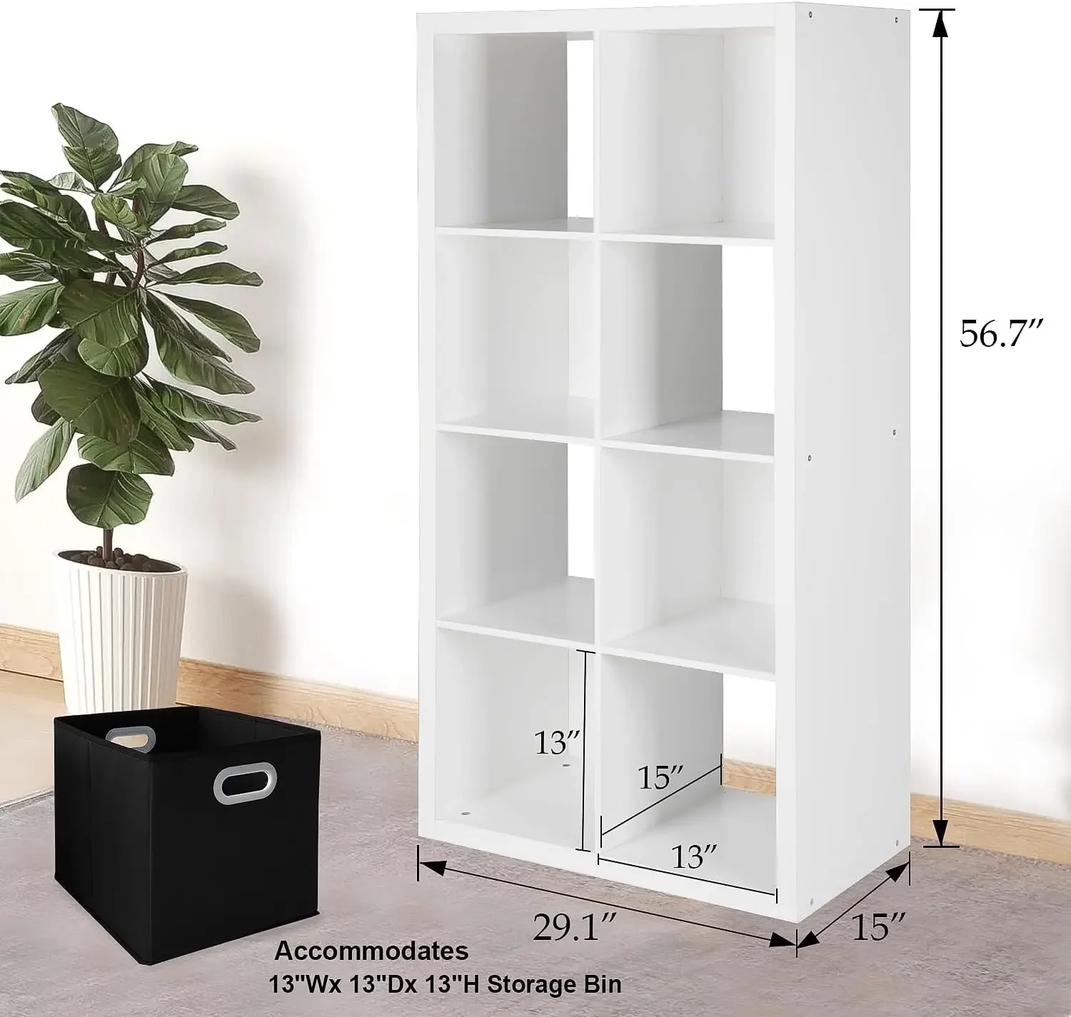 [Срочная распродажа, распродажа! ] Полка для хранения кубов 8 с очень толстым внешним краем, подходит для складных контейнеров для хранения 13 дюймов, органайзеров для книг