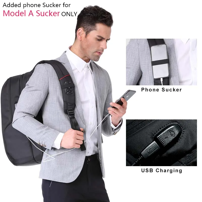 Imagem -02 - Kingsons Impermeável Anti-roubo Mochila para Notebook para Homens e Mulheres Externo Usb Charge Laptop Bolsa 13.3 15.6 17.3