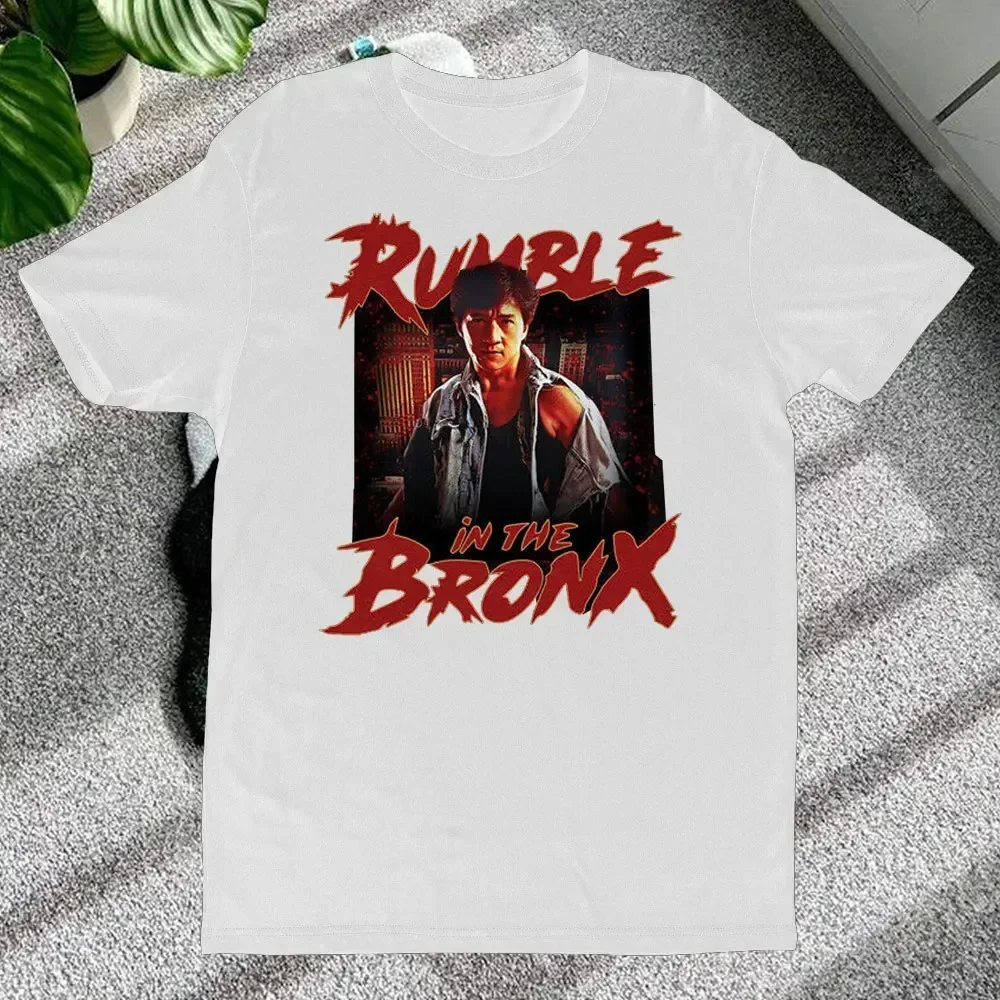 Jackie Chan Rumble in The Bronx Hong Kong Movie Vintage 90's T-Shirt Fashionable Men's Tee Summer Short Sleeve Shirt Fan Gift