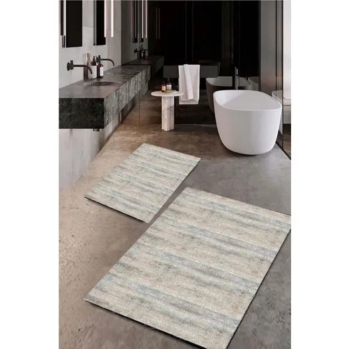 Drop Bath Mat Rug Toilet Seat Pad Washable Anti-Slip Soles 2li