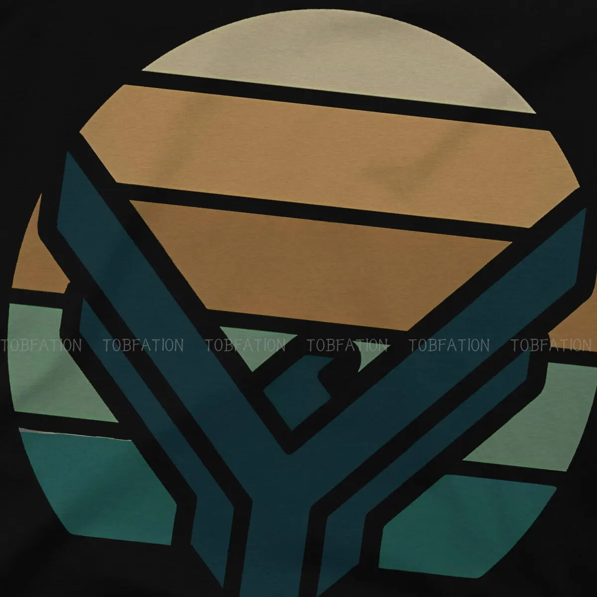 تي شيرت قطني للرجال بتصميم منزل للكثبان الرملية #3