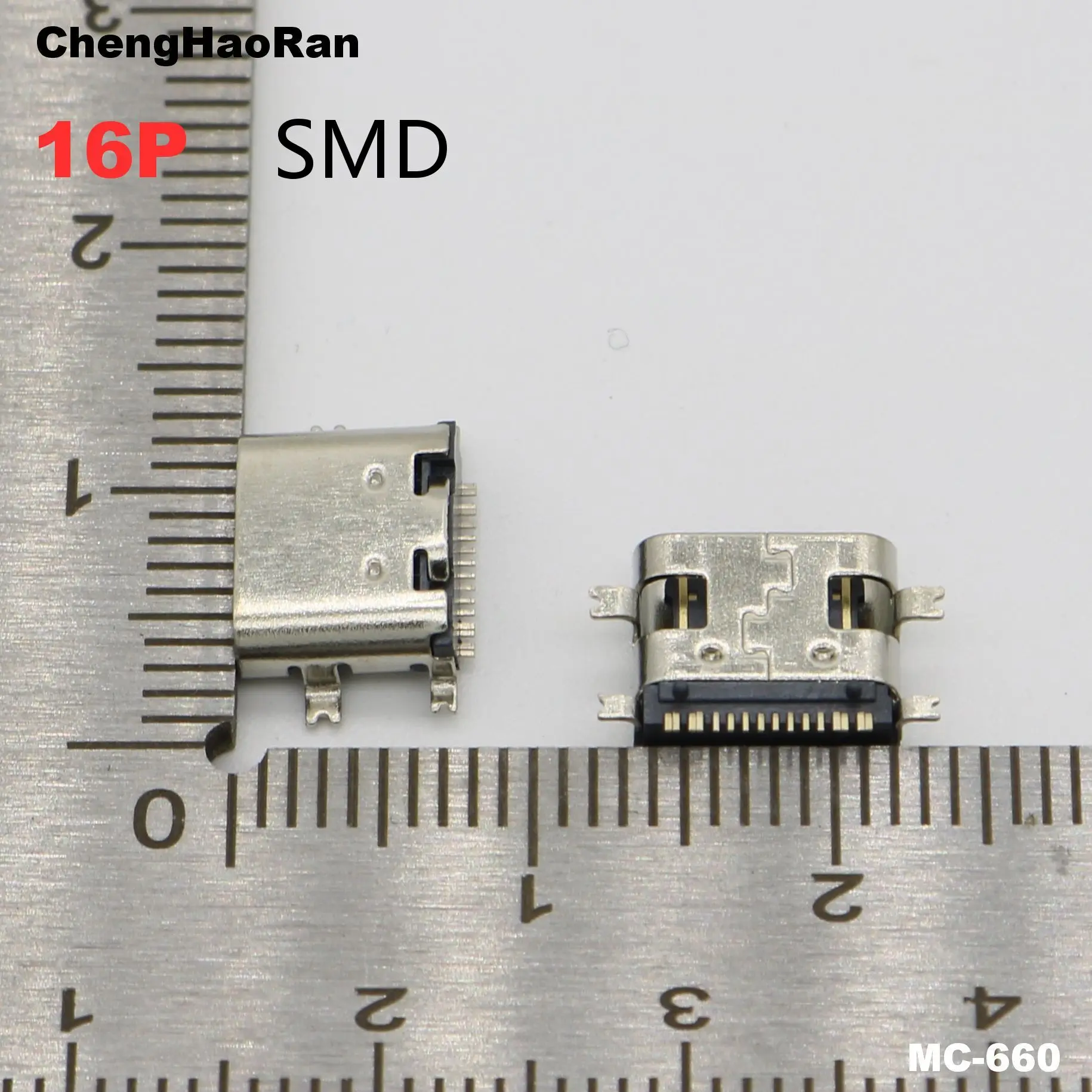 1pcs 16P SMT Socket Connector Micro USB Type C 3.1 Female SMD DIP For Test PCB Board Design DIY High Current Charging 16Pin