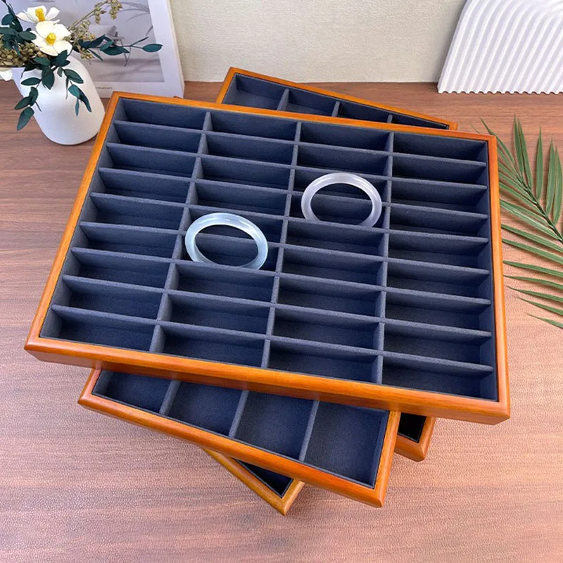 

Деревянный поднос для ювелирных изделий, поднос для хранения подвесок, оконный поднос для демонстрации ювелирных изделий, роскошный браслет, ожерелье, органайзер, подносы