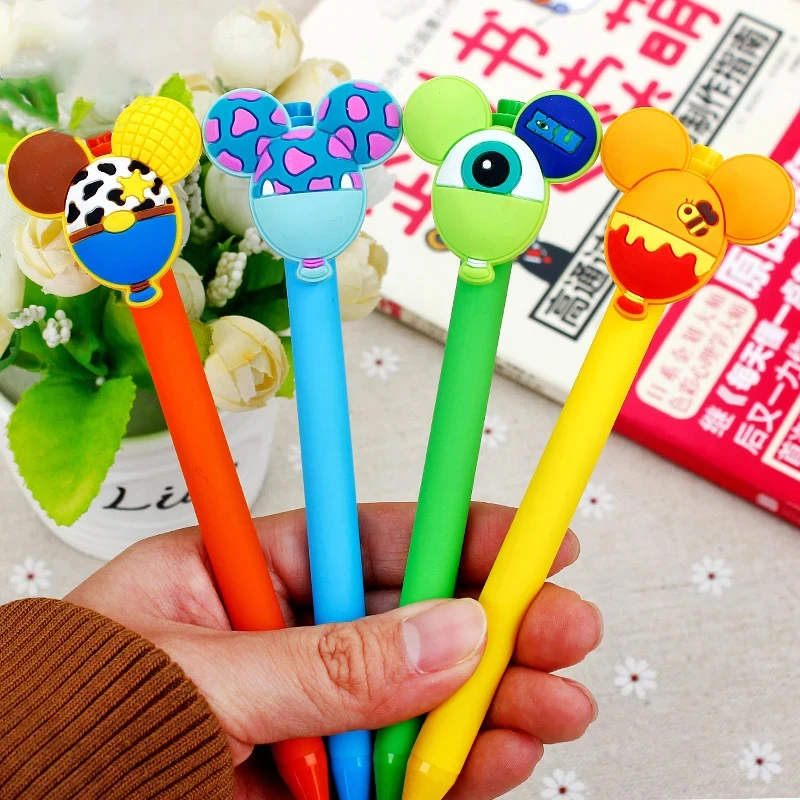 Disney Cute Mickey10Pcs Gel Pen Black Hand Account Mickey Mouse Office Signature Pen School Students Kawaii Writing Stationer image 3
