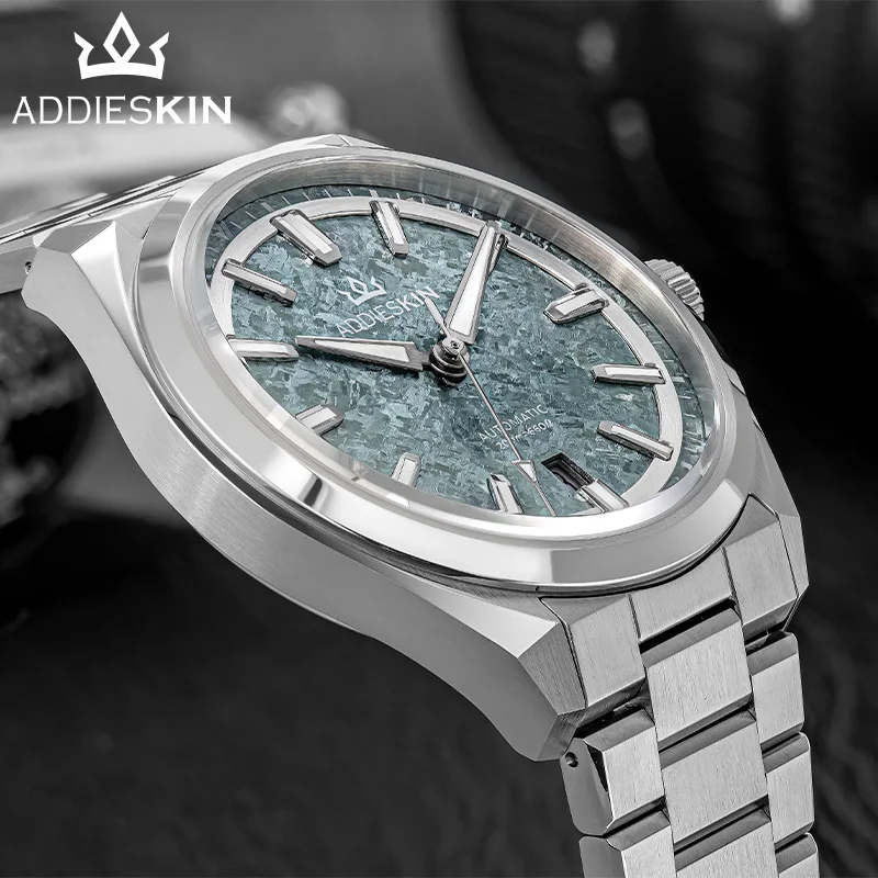 AddiesKin K006 Ice Crack Titanium Watch Green Dial Miyota 9015 Auto Sapphire Crystal 200m Diver BGW9 Luminous Men's Dress Watch view 3