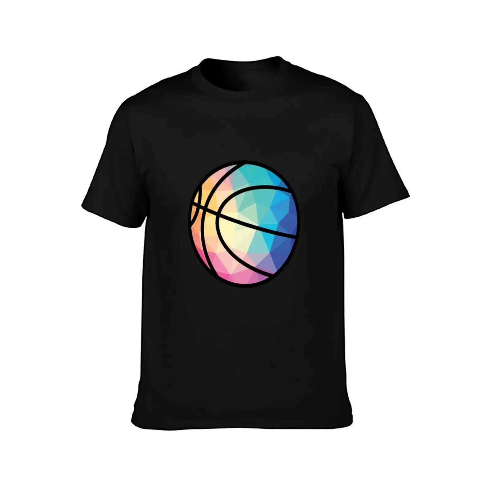 Geometric Basketball Shape Low Poly Basketball Gift T-Shirt graphic shirts croswit shirt man vintage t shirt men