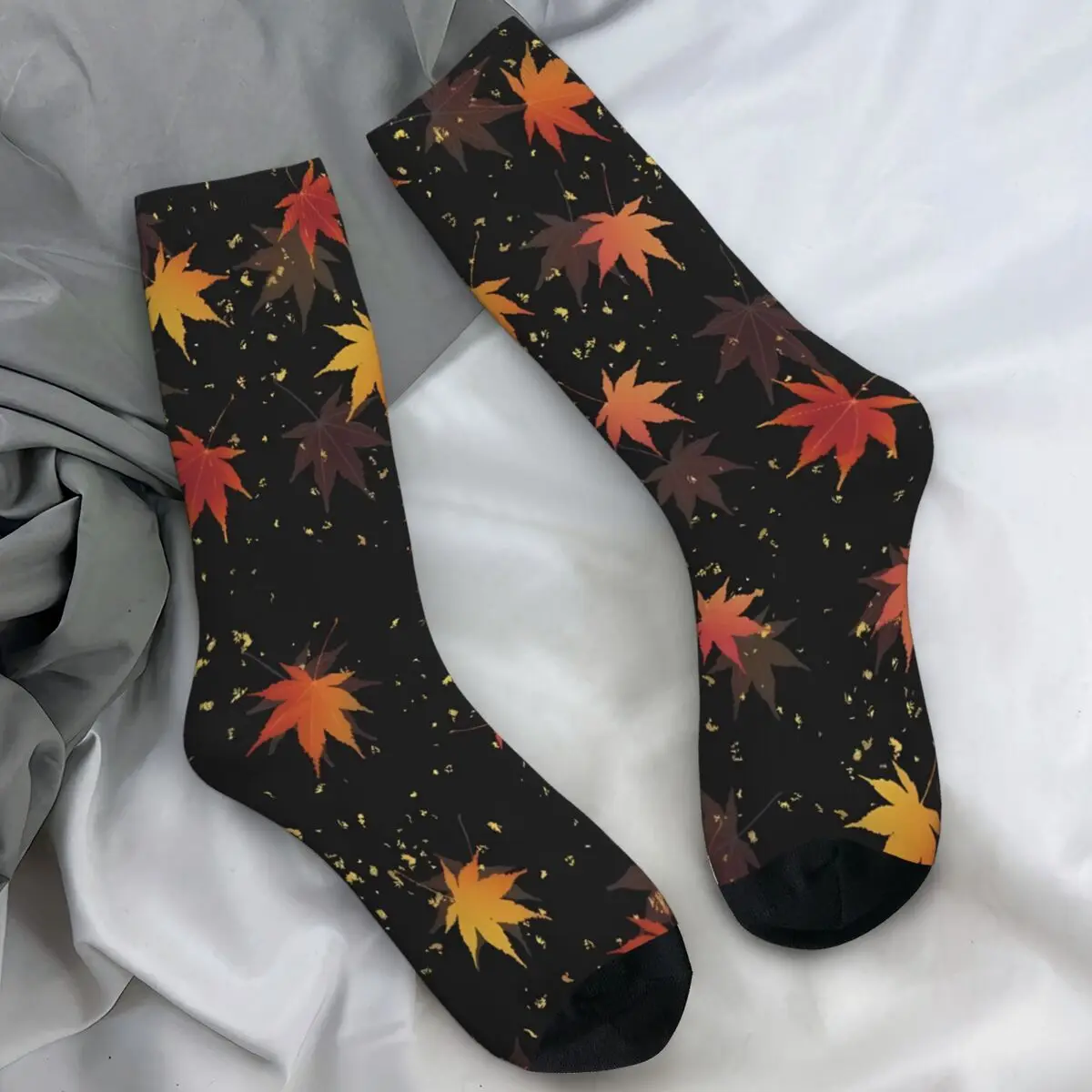 Unisex Socks Fall Maple Leaf Plant Stockings Spring Funny Warm Soft Socks Graphic Outdoor Sports Anti Skid Socks