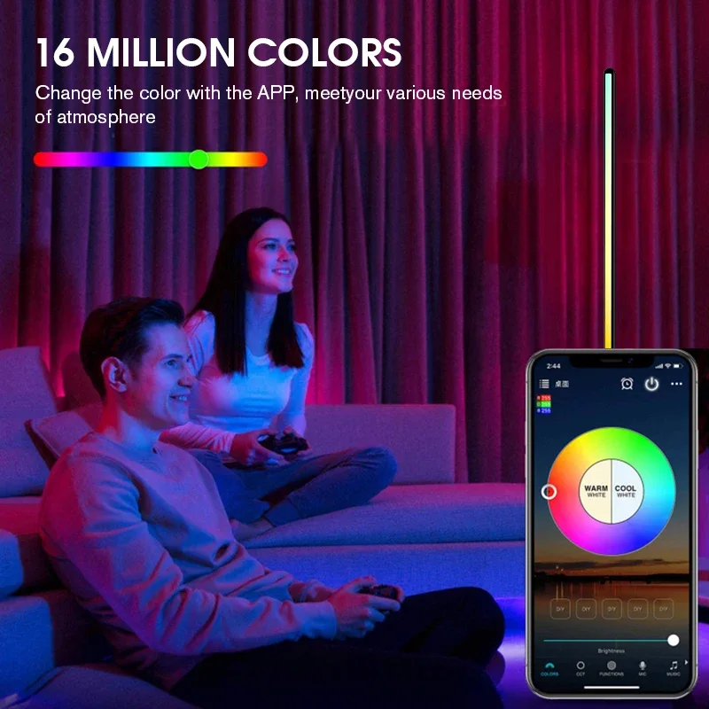 RGB LED Corner Floor Lamp 6