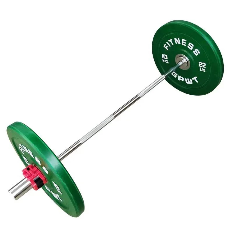 

Full Weight Competitive Large Hole All-Rubber Barbell Piece Gym 5.5 Lb -55 Lb Color Barbell Weight Plate