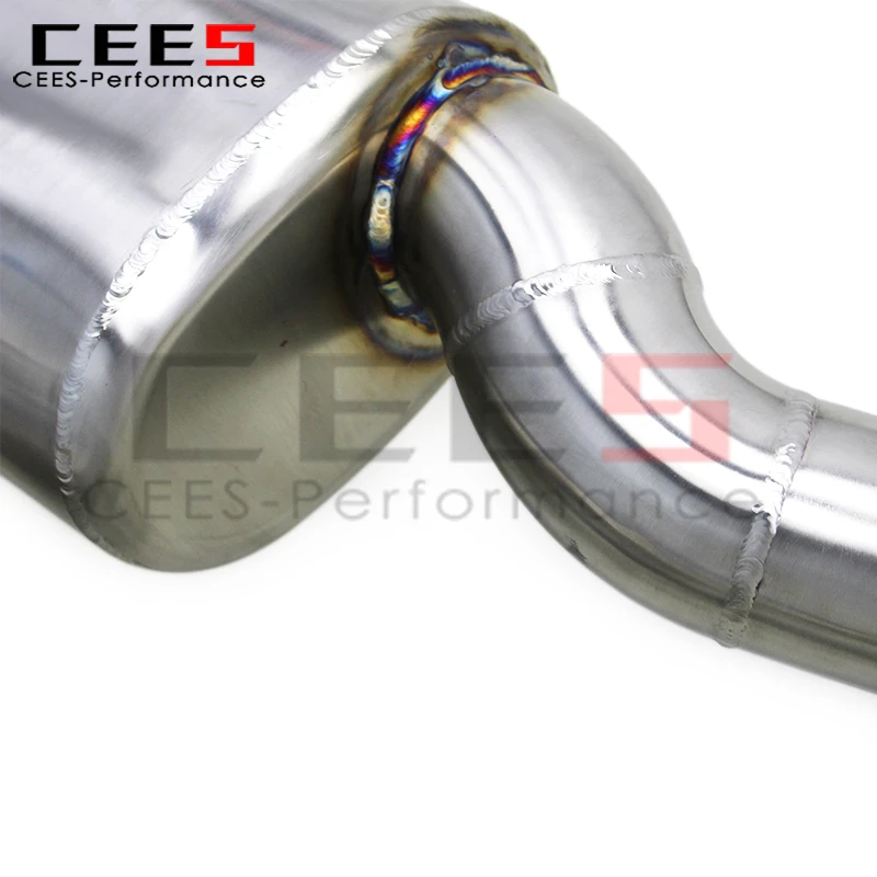 cees الفولاذ المقاوم للصدأ ماسورة العادم لشروليه كورفيت C6 V8 6.2L 2009-2013 أداء جزء السيارة الخمار Catback صمام تفريغ