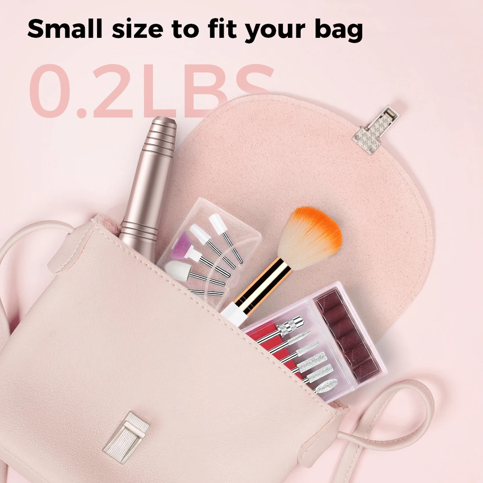 電動ネイルドリルマシンコードレスネイルポリッシュマシン調整可能な速度ポータブル電動ネイルファイルマニキュアペディキュアツール