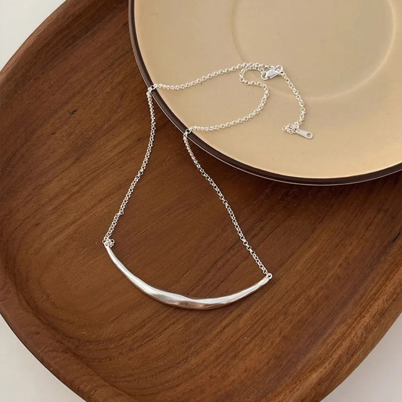 Foxanry Scrub Irregular Geometric Pendant Necklace For Women Minimalist Trendy Elegant Sweater Chain Birthday Party Jewelry Gift