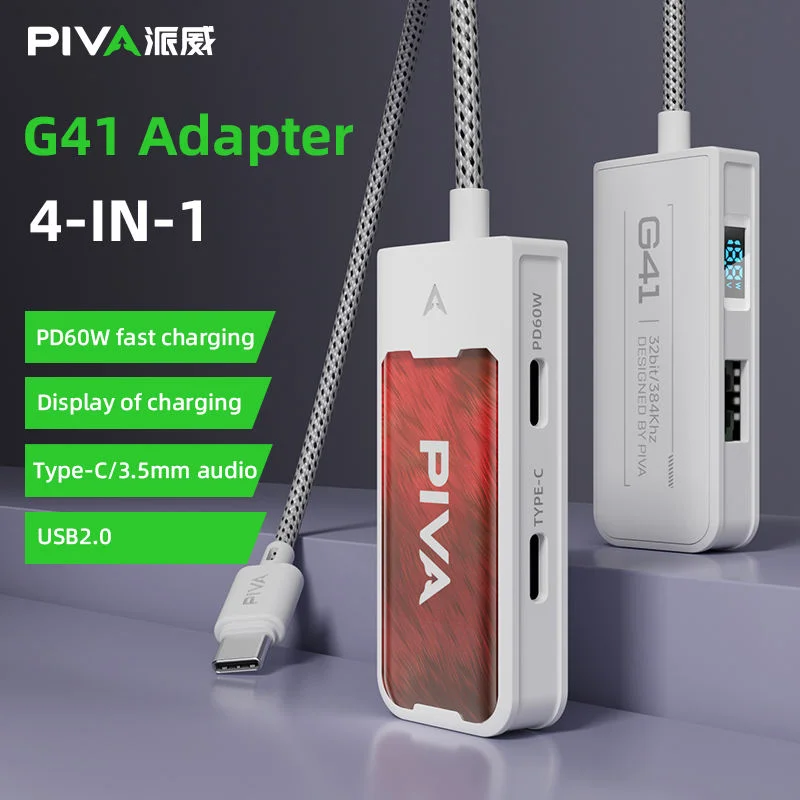 Piva G41/31 Type-C Adapter for PUBG Gaming Earphones Fast Charging Interface Expansion Compatible with Apple Phones And Tablets