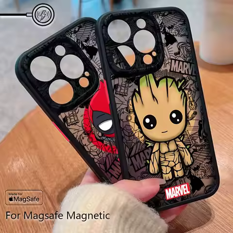 MarvelS SpiderManS GrootS Phone Case For Samsung Galaxy S25 S24 S23 S22 S21 S20 FE Plus Ultra 5G Matte Magnetic Back Cover