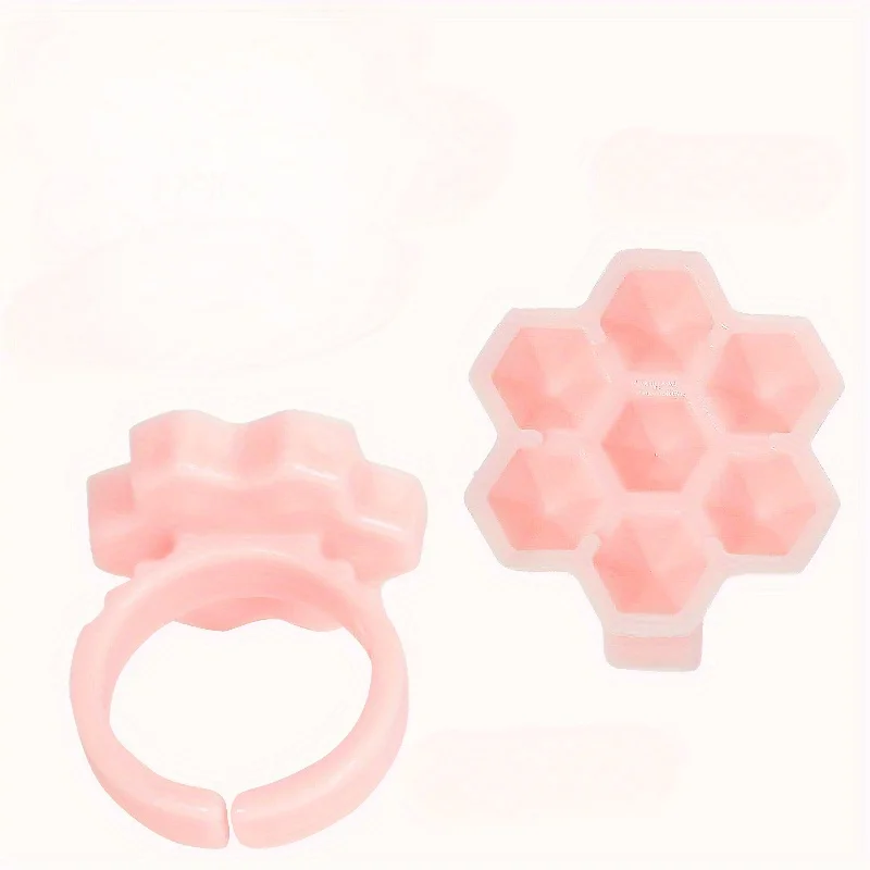 50 Teile/paket Neue Wimpern Extensions Spezielle Waben tropf Kleber Tasse Positive und Negative Verfügbar Kleber verzögerung Tasse, frauen hochzeit – Detail 7
