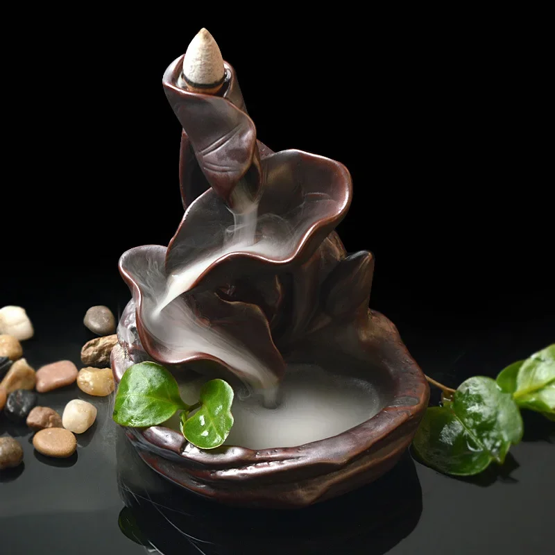 

Бассейн, башня с обратным потоком, держатель для ароматических конусов, керамическая курильница, украшение для дома, чайный домик