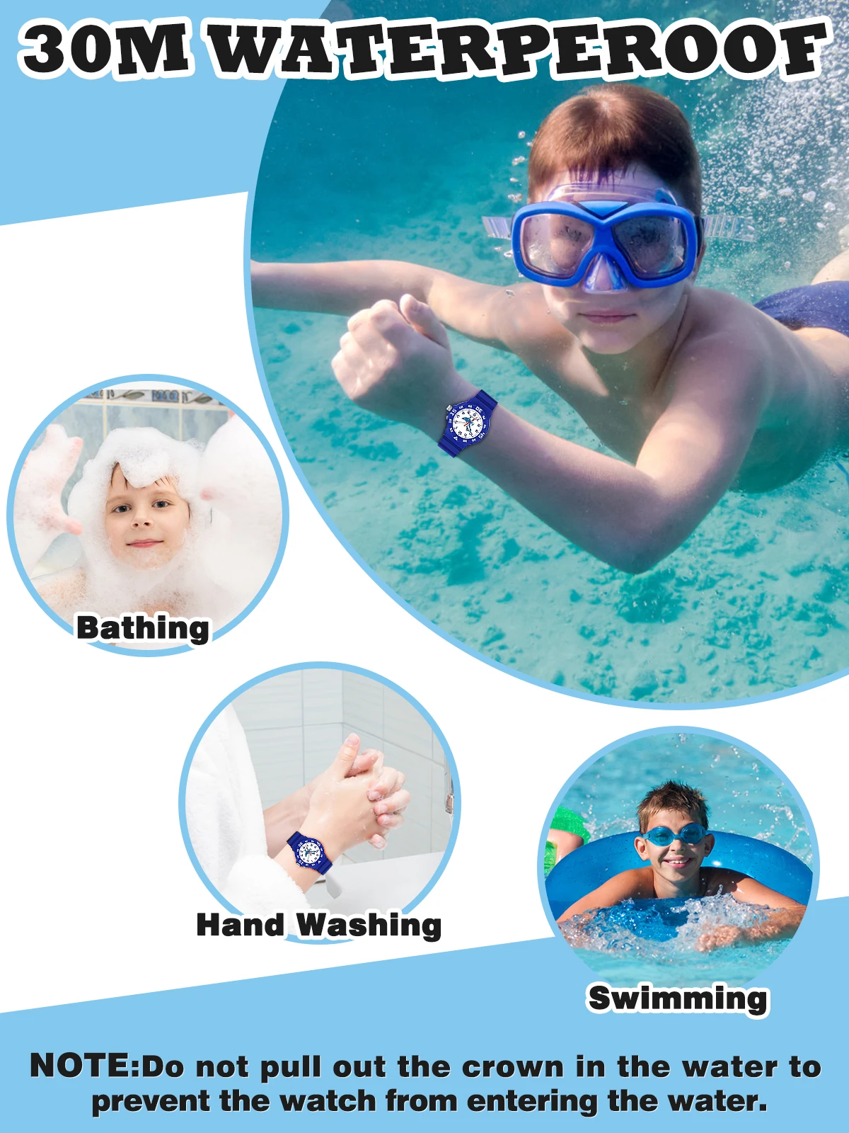 Socico Children's Watch Simple Digital Quartz Watches Casual Sports Purple Silicone Girls Clock Gift Wristwatch