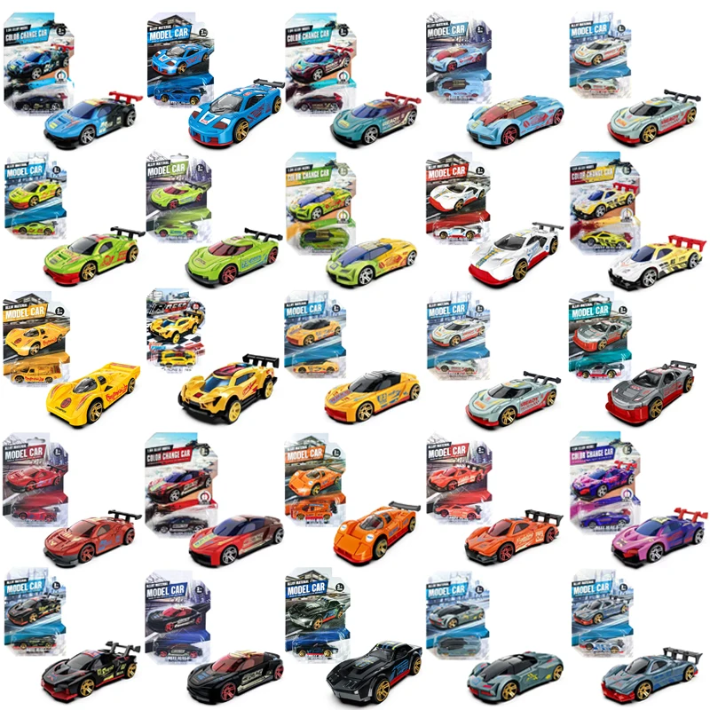 Alloy Color-changing Small Sports Car Toy Model Children\'s Mini Alloy Car Set Toy Racing Cars Gift Wholesale