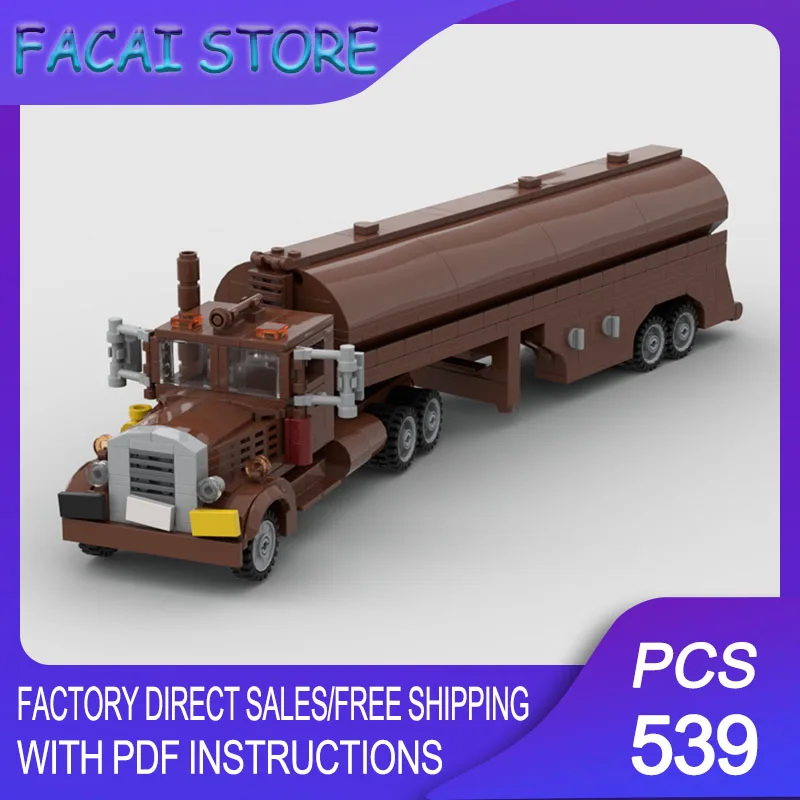 

Engineering Vehicle Model Moc Building Bricks Modular Tanker Model Technology Blocks Christmas DIY Toy Construction Gifts
