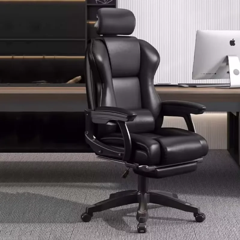 Comfortable Faux Leather Chair Design Luxairy Modern Computer Chair Ergonomic Comfy Rolling Cadeira De Escritorio Cute Furniture