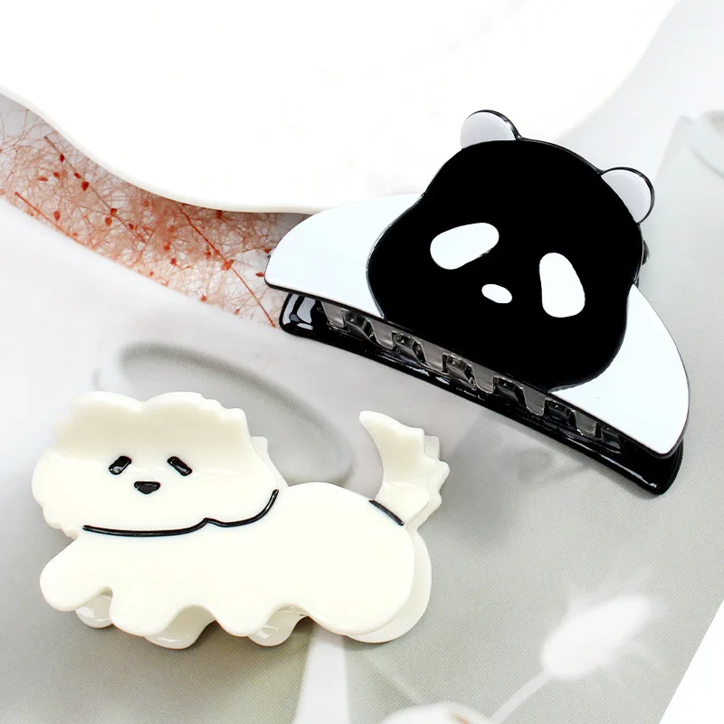 Animal Hair Claw Clips - Cute Puppy, Panda, Snail Design Hair Clips for Women - Korean Fashion Hair Accessories