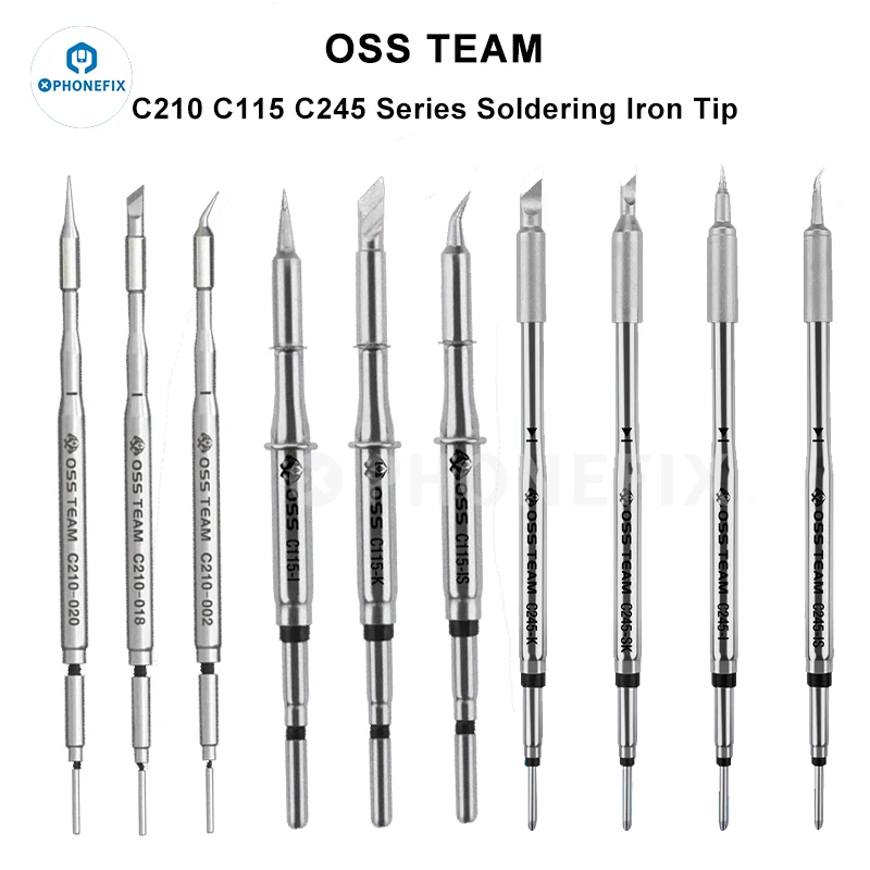 OSS TEAM C210 C115 C245 Integrated Soldering Iron Tip Heating Core Efficient Heat for Mechanic Sugon Aifen I2C Soldering Station