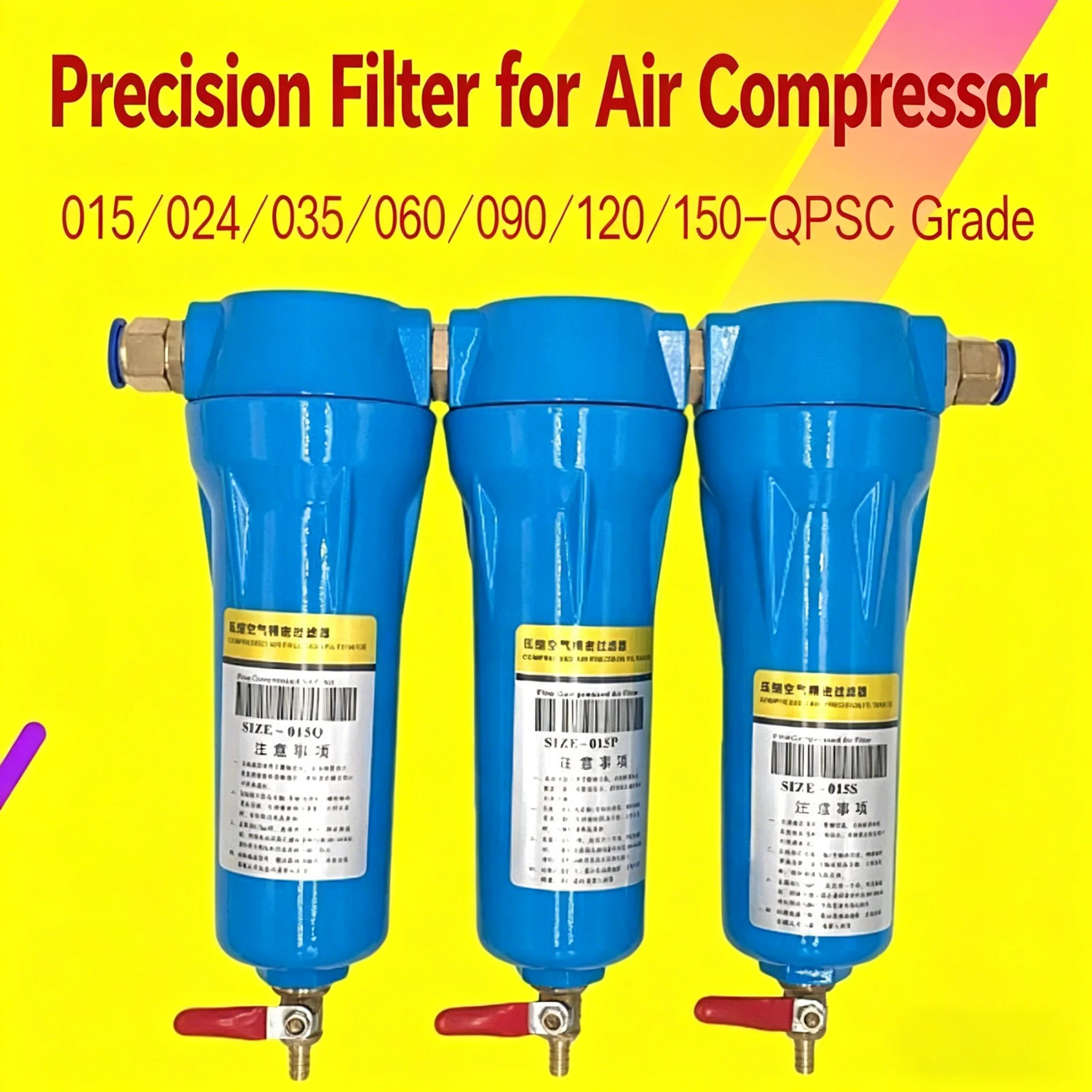 Water Separator Air Compressor Dryer Dry Water 015 QPS Compressed Air Precision Filter 024 Oil