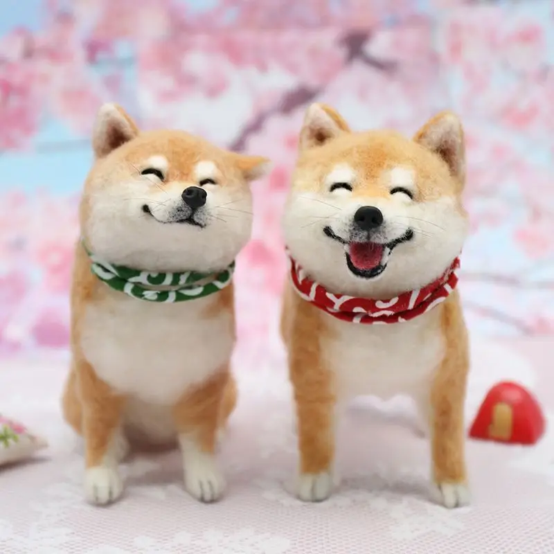 Dog Wool Felt Diy Doll Pendant Keychain Doll Doll Gift Accessories Material Pack Kawaii Handmade Craft Stitch Wool Felt Gift